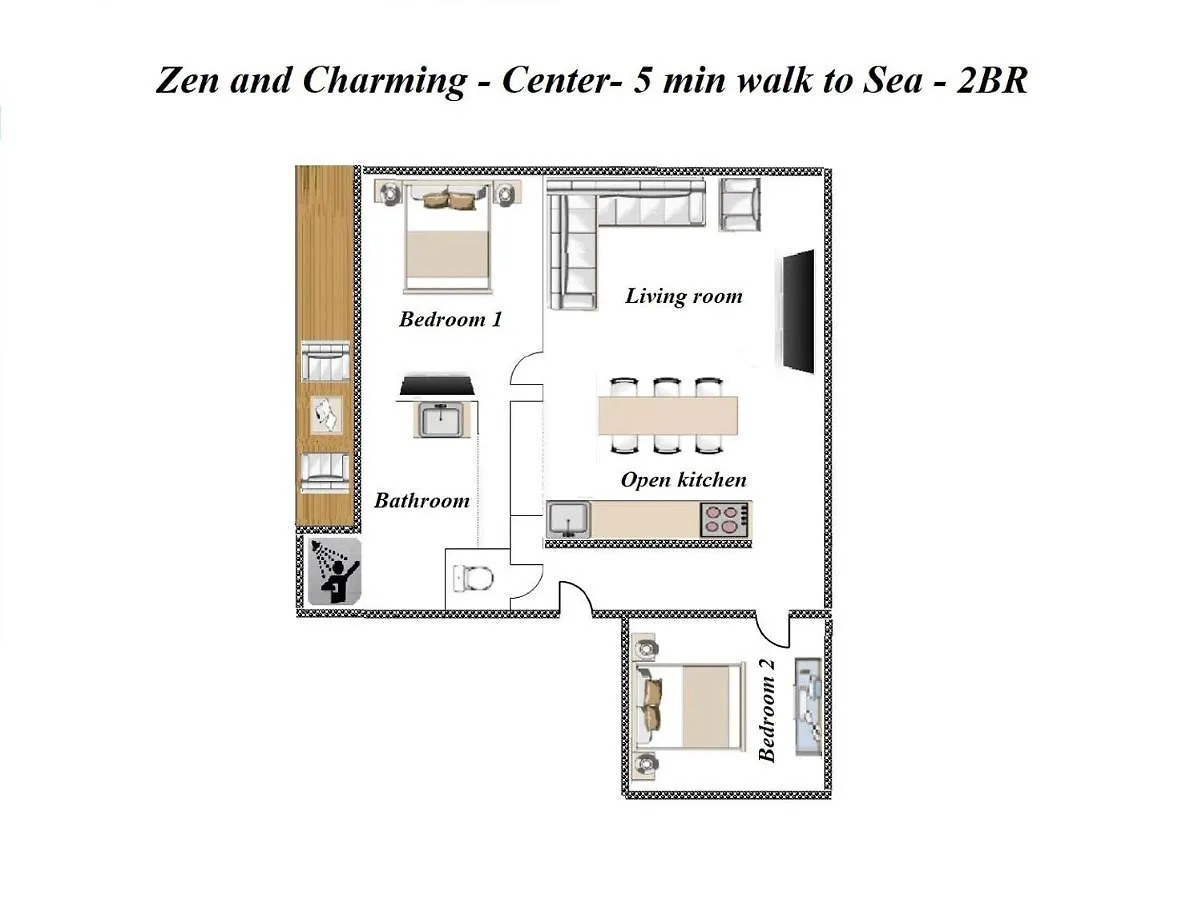 니스 Zen And Charming - Center -5 Min Walk To Sea- 2Br 아파트